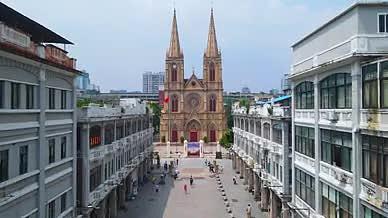 石圣心大教堂广州旅游著名建筑景点视频的预览图